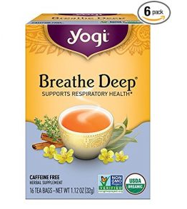 7. Yogi Tea for Breathe Deep by May Vary – The best herbal tea for breathing deep and supports respiratory health