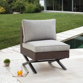 8. LOKATSE Home Patio Sofa Armless Chair