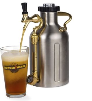 8. GrowlerWerks Growler, 64 oz, Stainless Steel