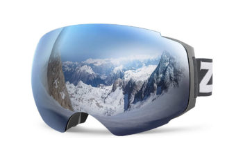 1. Zionor X4 Ski Snowboard Snow Goggles Magnet Dual Layers Lens Spherical Design Anti-fog UV Protection Anti-slip Strap