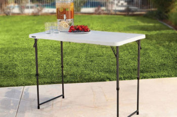10. Lifetime Height Adjustable Camping Tables and Utility Folding Table