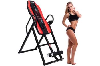 3. GOPLUS  Inversion Table Vibration Massage and Heat Comfort Back Stretching Machine