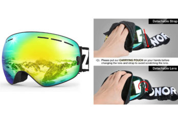5. Zionor Ski Goggles with a Detachable Lens