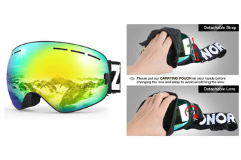 5. Zionor Ski Goggles with a Detachable Lens