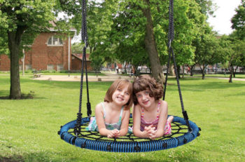 7. Trekassy Kid’s Spider Web Swing with Hanging Straps