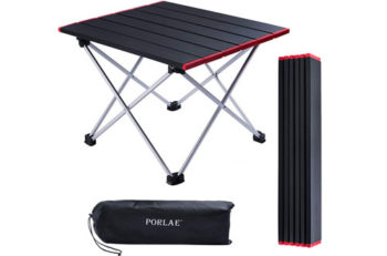 7. PORLAE Portable Foldable Aluminum Tables for Camping, Hiking and Picnic