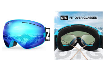 8. Zionor X Ski Snowboard Snow Goggles OTG Design for Men Women with Spherical Deta