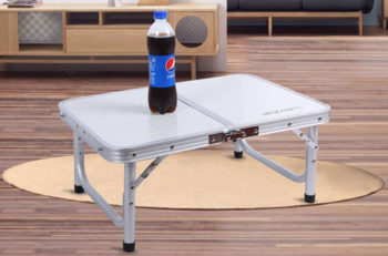 8. REDCAMP Adjustable Height Portable Aluminum Camping Table