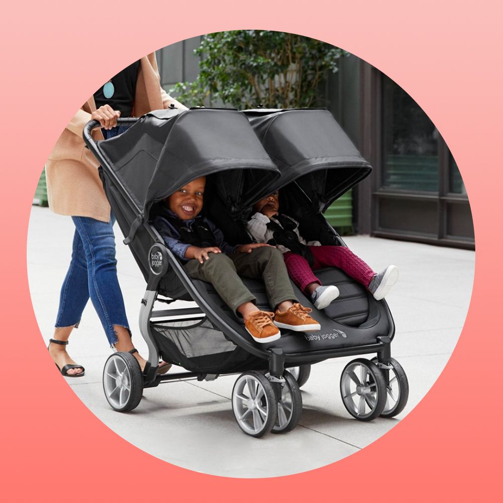 kids in side by side double stroller