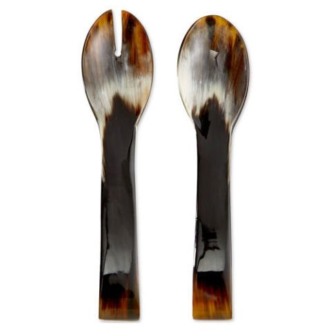 Heart of Haiti All-Horn Salad Servers