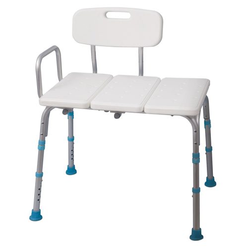 Aquasense Adjustable Bath and Shower Transfer Bench with Reversible Backrest - Best Shower Transfer Benches