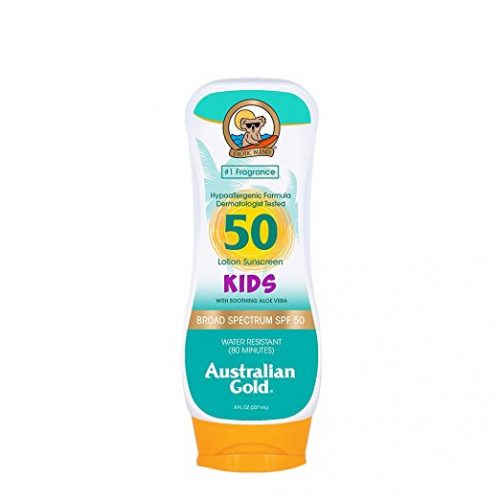 Australian Gold Kids SPF 50 Lotion Sunscreen, Hypoallergenic Formula, 8 Fl Oz - Sunscreen For Kids