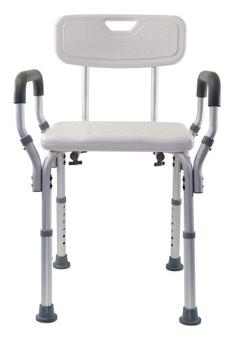Essential Medical Supply Shower Bench with Arms and Back - Best Shower Transfer Benches