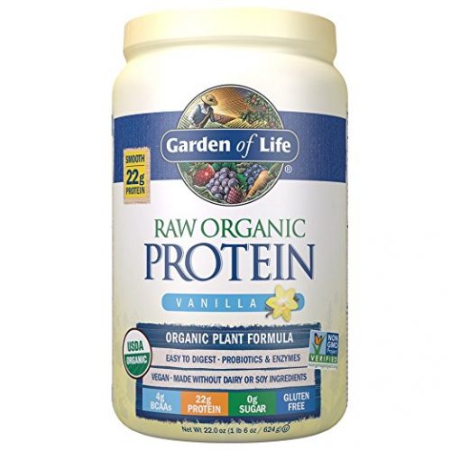 Garden Of Life Sports Organic Plant-Based Protein - BCAA Amino Acid Protein Powder, Vanilla 28.4oz (1lb 12oz / 806g) Powder - Organic Protein Powders