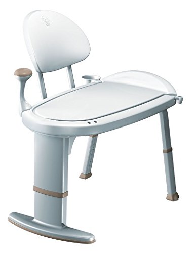 Moen Non-Slip Adjustable Transfer Bench, Glacier White - Best Shower Transfer Benches