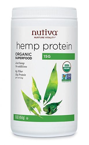 Nutiva Organic Hemp Protein – 16 oz. Sustainably Grown Canadian Hempseed, –Cold-Processed Seed from Non-GMO (50% Protein). Organic Hemp Protein - Organic Protein Powders