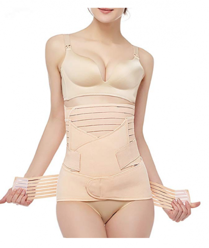 Geometry 3 In 1 Postpartum Support - Recovery Belly Wrap Girdle Support Band Belt Body Shaper