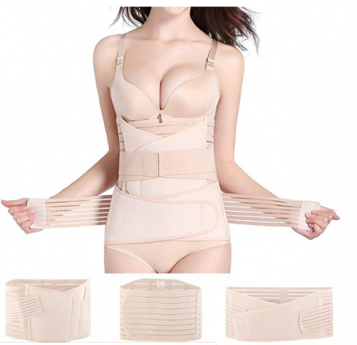 Hip Mall 3 in 1 Postpartum Girdle Support Recovery Belly Wrap Postnatal C Section Belt