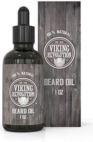 Viking Revolution Beard Oil Conditioner - All Natural Unscented Organic Argan & Jojoba Oils – Softens, Smooths & Strengthens Beard Growth – Grooming Beard and... 